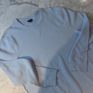 J.Crew Lightweight Waffle Knit Sweatshirt | Sky Blue | Men’s L